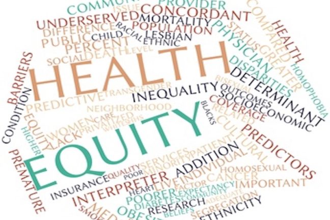 Word cloud for Health equity